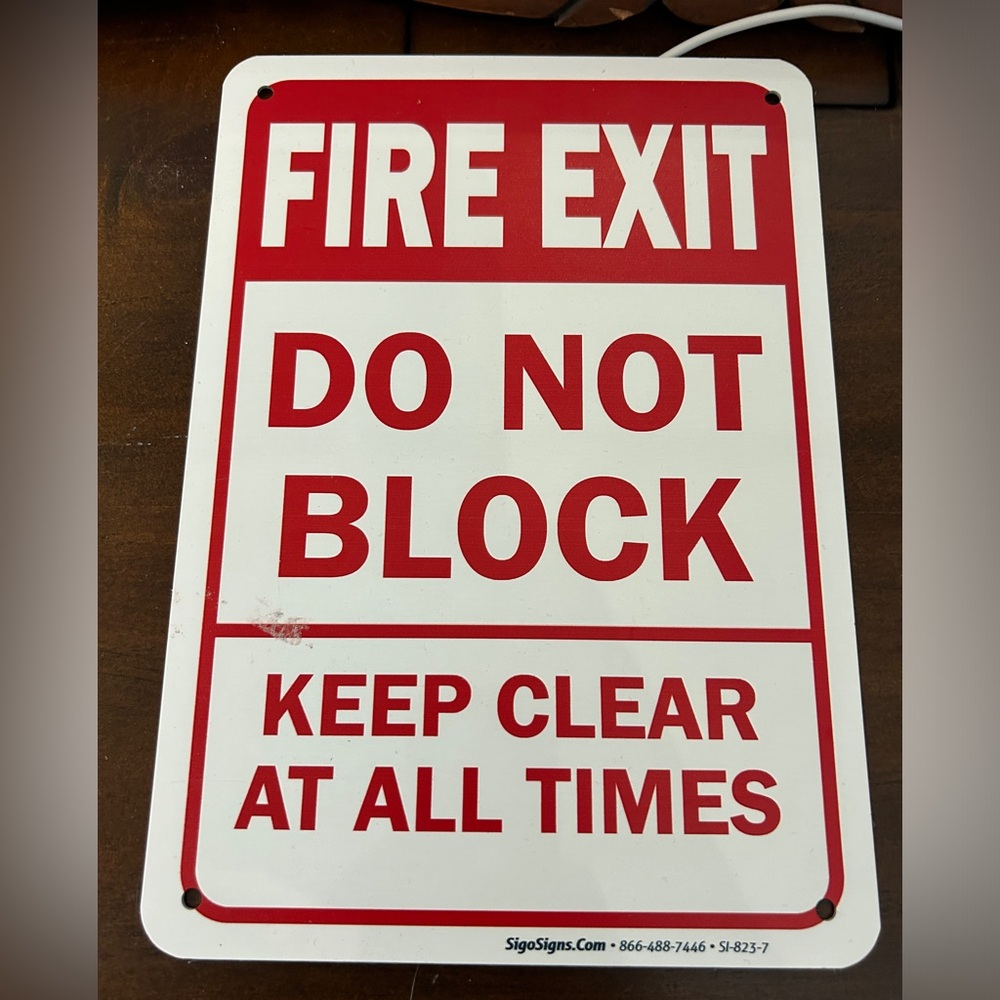 Metal Fire Exit Sign